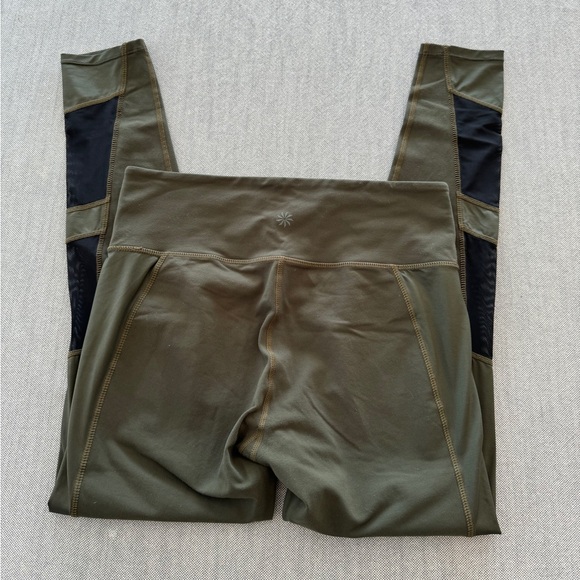Athleta Moto “gleam” leggings olive green - Picture 4 of 15
